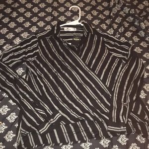 Hollister Black striped long sleeve
